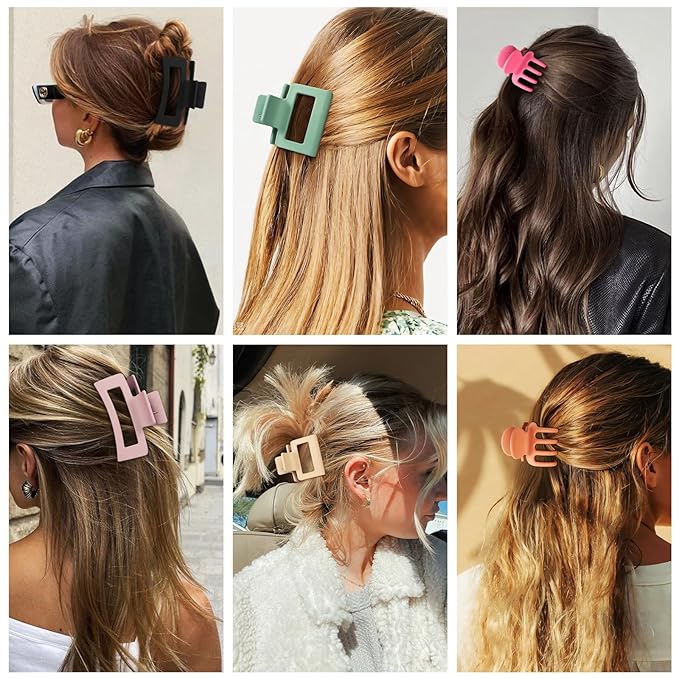 SMKSL 3 Styles Hair Clips for Women Small Medium Big Claw Clips for Thin Thick Hair 12 Pcs Hair Claw Clips Hair Clips Combination Hair Accessories for Women (Multicolor)
