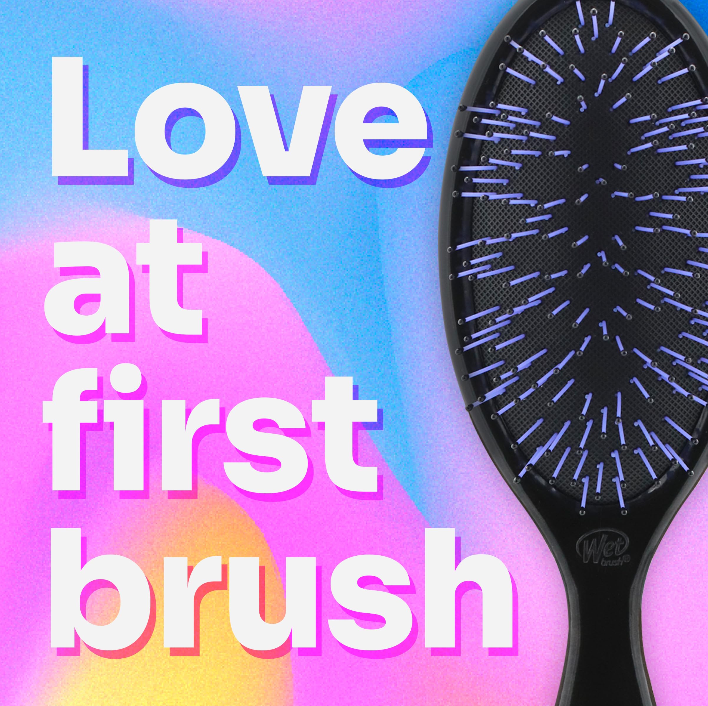 Wet Brush Thick Hair Detangling Brush, Black, Ultra-Soft IntelliFlex Bristles Glide Through Tangles With Ease, Pain-Free Detangler for All Hair Types, Wet & Dry