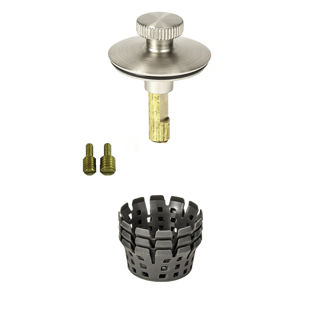 PF WaterWorks PF0951-BN Universal Lift n Turn, (Twist Close) Bath Tub/Bathtub Drain Stopper Includes 3/8" and 5/16" Fittings