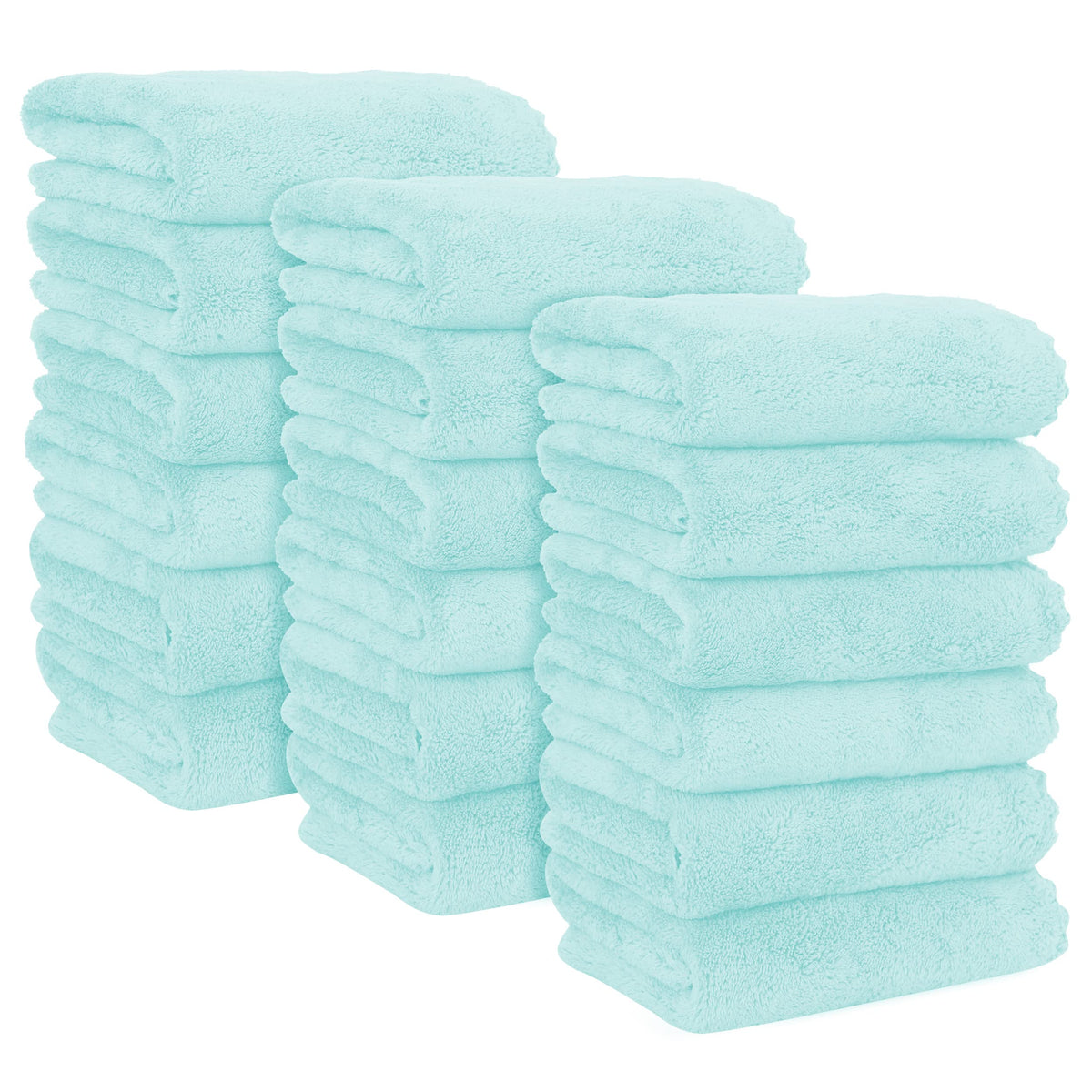 MOONQUEEN 18 Pack Premium Hand Towels - Quick Drying - Microfiber Coral Velvet Highly Absorbent Towels - Multipurpose Use as Hotel, Bathroom, Shower, Spa, Hand Towel 16 x 28 inches (Multicolor)