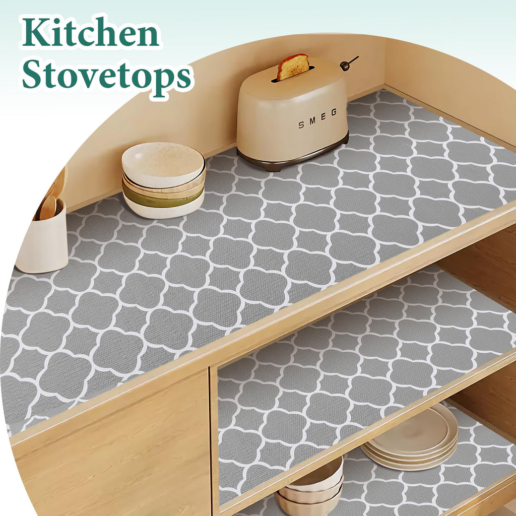 Shelf Liners for Kitchen Cabinets 17in x 30FT Non Adhesive Drawer Liner