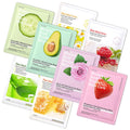 8 Pack Variety Facial Sheet Masks Skin Care Set, Hydrating Bulk Sheet Face Masks Skincare Gifts Set for Women Men, Long Lasting Moisturizing Face Mask Skincare for All Skin Type（01)
