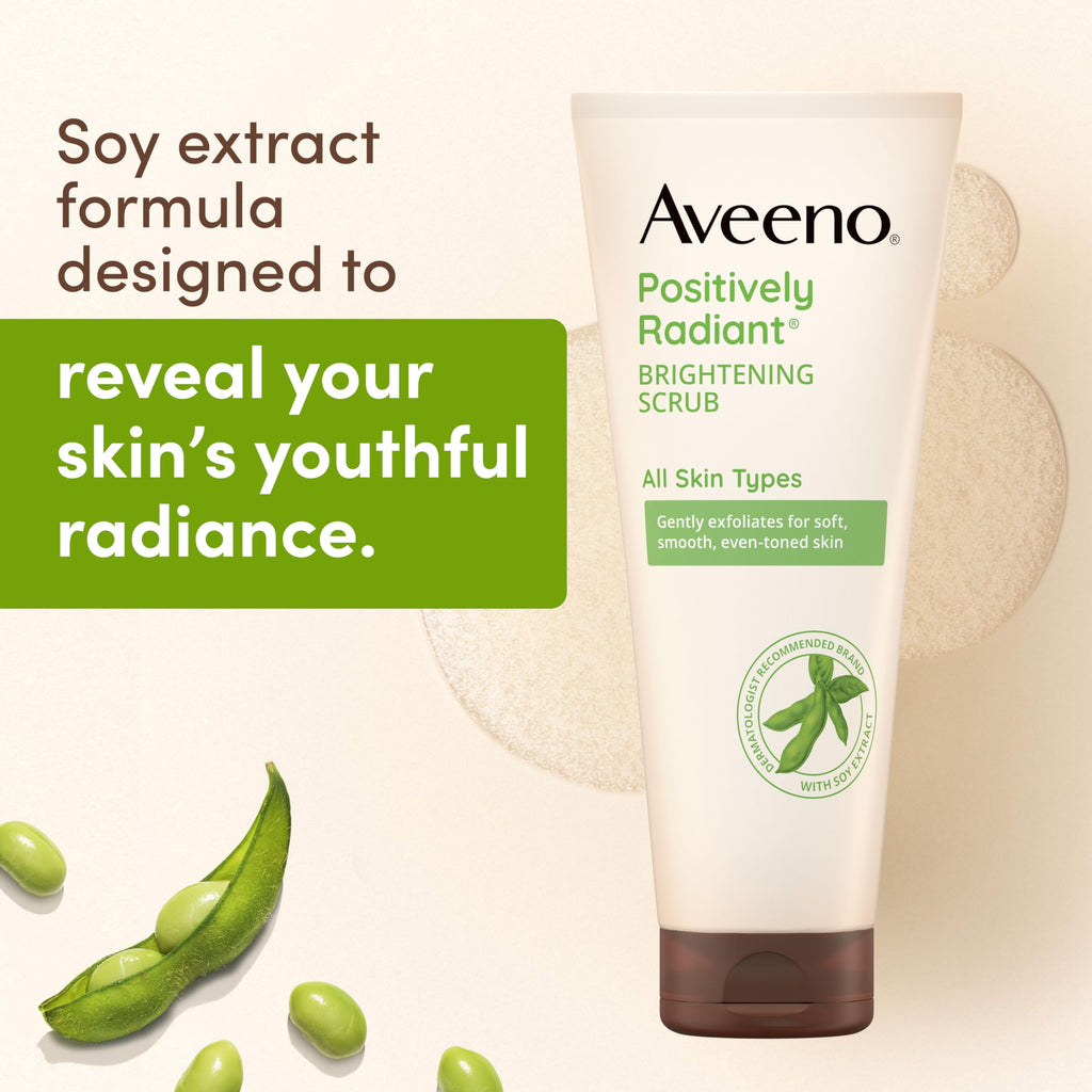 Aveeno Positively Radiant Exfoliating Daily Facial Scrub, 2 oz