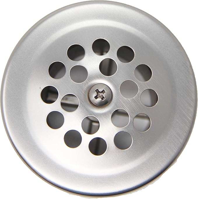 PF WaterWorks Bathtub/Bath Tub Drain Shoe Grid/Strainer Cover with Matching Screw;Brushed Nickel; PF0915-BN
