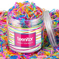 Teenitor 2000Pcs Elastic Hair Ties Toddler, Elastic Rubber Bands Baby Hair Ties, Multi Color Hair Ties for Little Girls Elastic Small Rubber Bands for Kids Baby Girls Toddler Elastic Ties Colorful