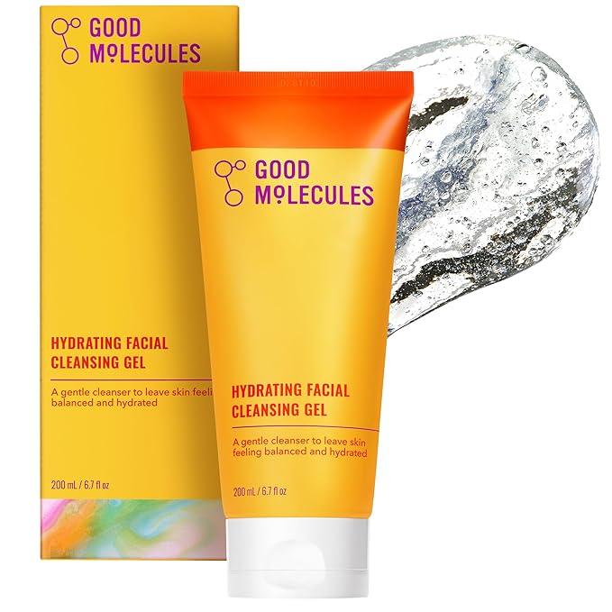 Good Molecules Hydrating Facial Cleansing Gel - Face Wash with Rosewater and Pineapple Extracts to Brighten, Cleanse, and Moisturize - Facial Cleanser, Skin Care