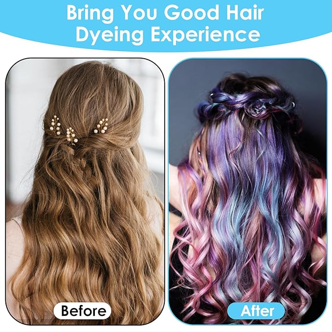 Hair Coloring Kit Highlight Cap, Hair Highlighting Cap, Hairing Coloring Dye Caps Frosting Caps with Plastic Crochet Hook for Salon DIY Dyeing Hairdressing(Blue)