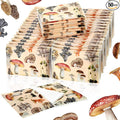 Geyee 50 Packs Tissue Travel Size Facial Paper Napkins Travel Packs Disposable Pocket Tissues for Wedding Guest Traveling School Purse Home Supplies, 500 Sheets 3 Ply(Mushroom)