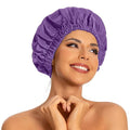 Edoneery Reusable Shower Caps for Women, Waterproof Long Hair Bonnet