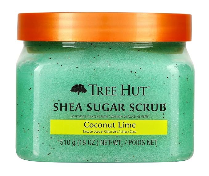 Tree Hut Shea Sugar Scrub - Coconut Lime - 18 oz - Exfoliating Body Scrub for Smooth, Glowing Skin - Made with Real Sugar and Shea Butter