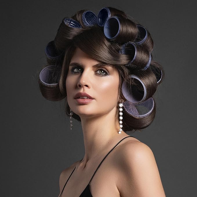 Fromm ProVolume Self-Grip Ceramic Ionic Thermal Hair Rollers, Set of 12 – Six 2" & Six 2.5" Professional Grade Rollers for Medium to Long Hair for Volume, Soft Waves, & Curtain Bangs, Hot Hair Rollers