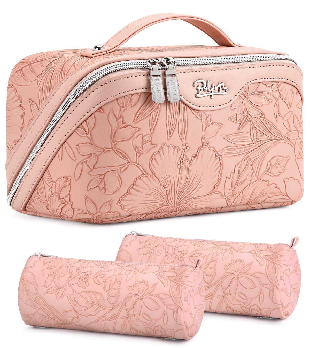 BOYATU Travel Makeup Bags Cosmetic Organizer Bag: 3-Set Make up Bag