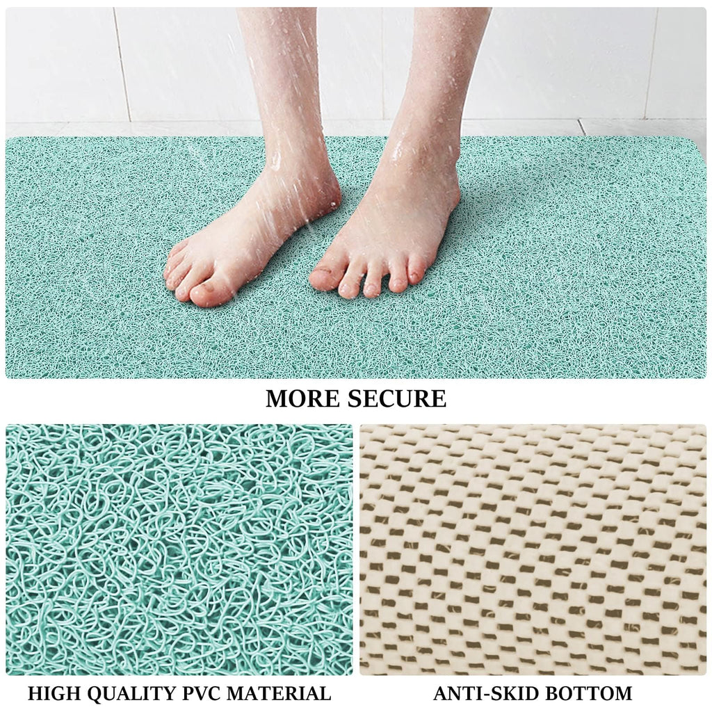 LuxStep Shower Mat Bathtub Mat Non-Slip Bath Mat with Drain, Quick Drying