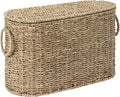 StorageWorks Seagrass Toilet Paper Storage with Lid, Paper Towel Storage