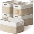 Yilobi 5 Pack Woven Storage Baskets, Decorative Storage Bins for Organizing