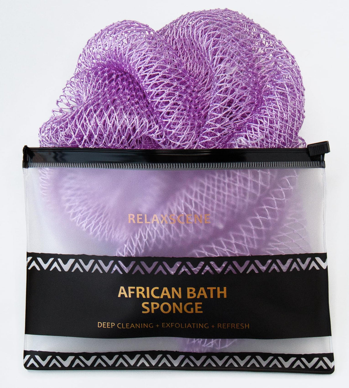 African Net Sponge Authentic - Exfoliating Back Scrub Bath Sponge with Knots - Afro Scrub Body Scrubber Exfoliator Washcloth - African Body Care Daily Use Shower Essentials