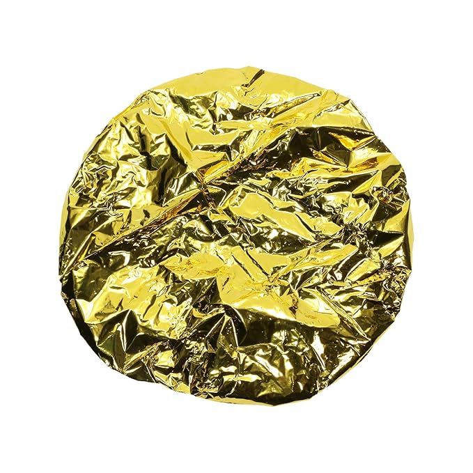 Tupalizy 4PCS Deep Conditioning Heat Cap Aluminum Foil Shower Cap for Women Natural Hair Dying Lifting Color Hot Oil Treatments Processing Caps for Nourishing Hair Salon Spa Home Use, Gold and Silver