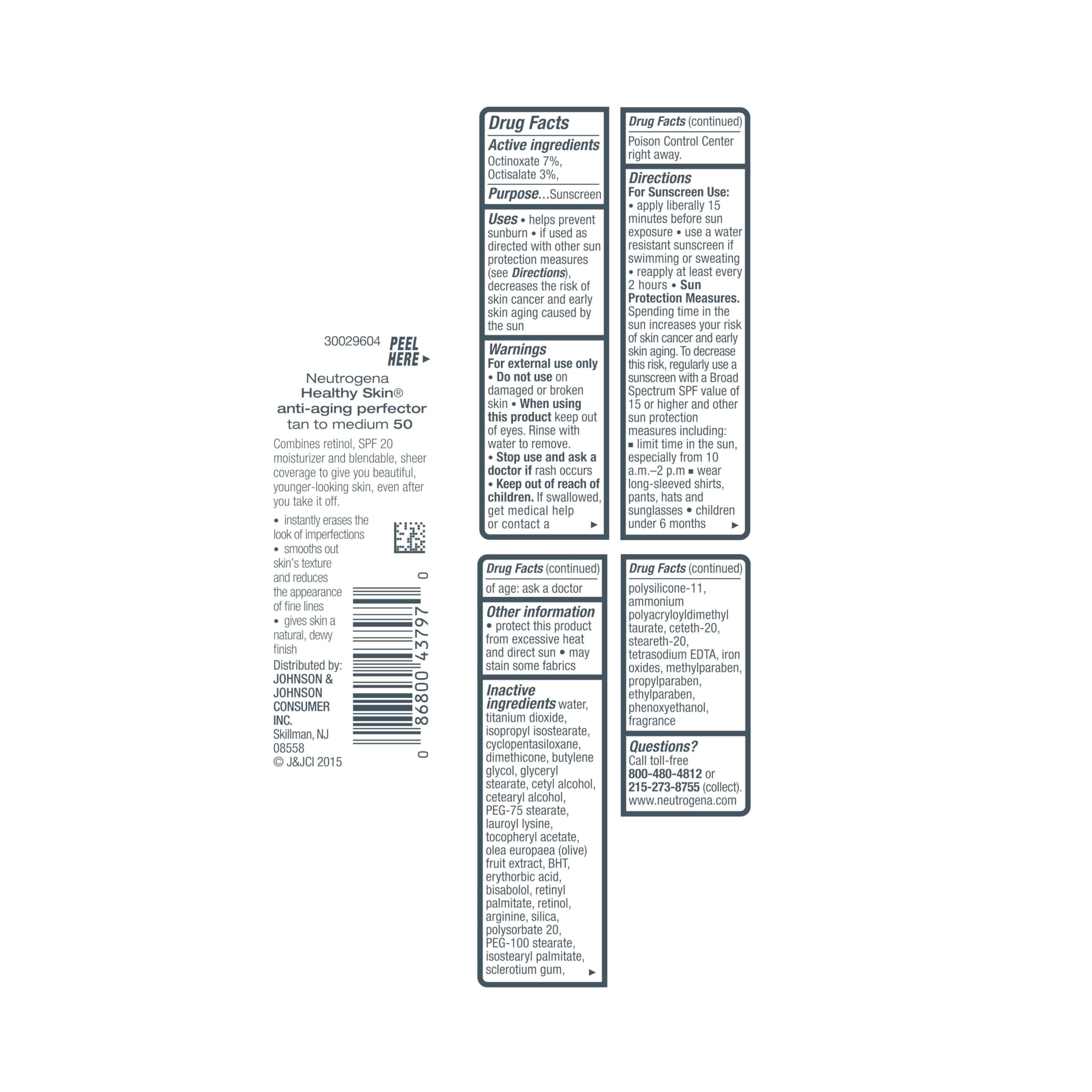 Neutrogena Anti-Aging Perfector Tinted Facial Moisturizer, 1 fl oz