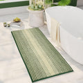 BSICPRO Large Bathroom Rugs, Bath Mat Rug for Bathroom Non Slip 20 x 47 Inches Water Absorbent Chenille Runner Rugs Floor Mats Machine Washable (Green)