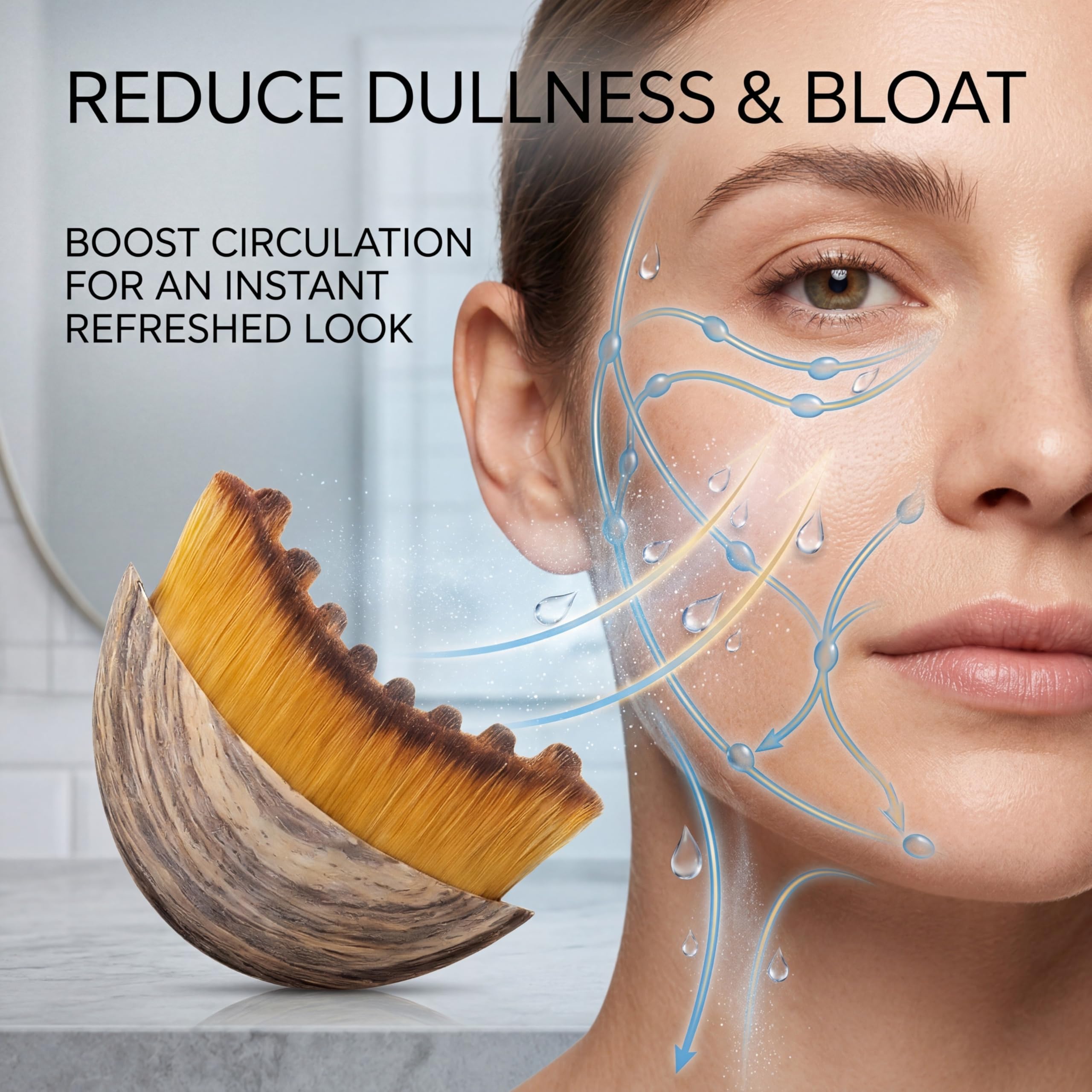 2026 Lymphatic Contour Face Brush, Professional Lymphatic Drainage Massager, Facial Lymphatic Drainage Brush for Anti-Puffiness, Face Lifting & Sculpting, Boost Skincare Absorption