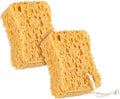 2PCS Bath Sponge, Larger Shower Sponges Natural Sponge Ultra Soft Exfoliating Shower Sponges Honeycomb Dense Foam for Women Men Sensitive Dry Skin