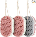 Dimeho 3PCS Bath Sponge for Women, Soft Bath Sponge, 3 Colors, Large Size