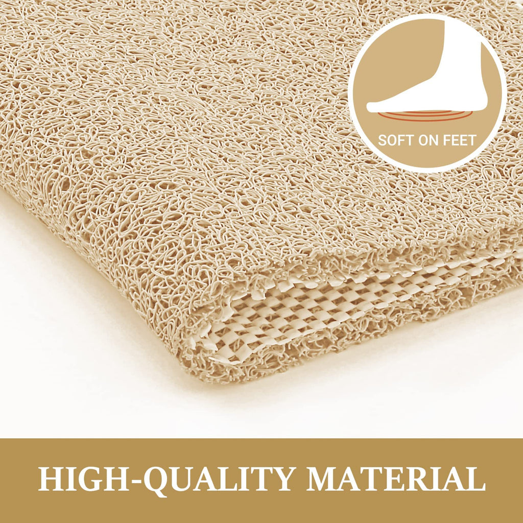 LuxStep Shower Mat Bathtub Mat,Non-Slip Bath Mat with Drain, Quick Drying