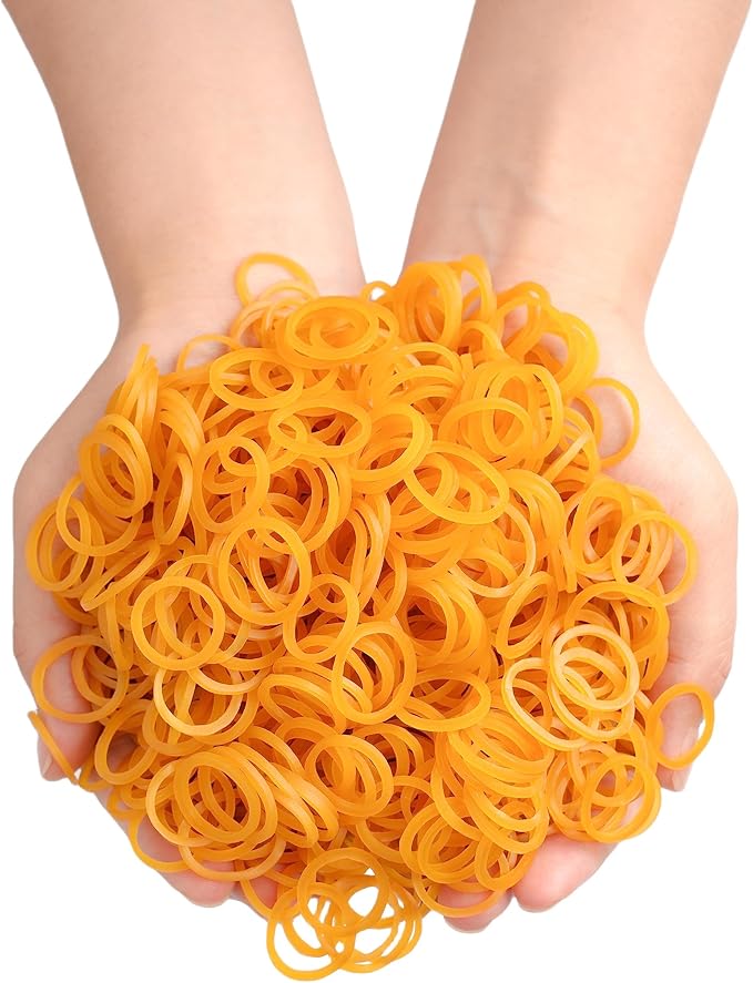 Rubber Bands mini 2000pcs rubber band yellow 0.5inch small Rubber Band Mini Soft Elastic Bands for Braids Diameter 13mm rubber bands for Office Supplies School