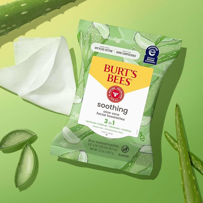 Burt's Bees Soothing Fragrance Free Facial Towelettes, 30 ct.,