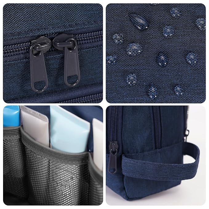 WANDF Travel Toiletry Bag for Men, Small Dopp Kit for Toiletries