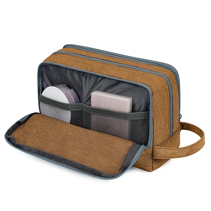 WANDF Travel Toiletry Bag for Men, Small Dopp Kit for Toiletries