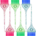 Patelai 6 Pcs Hair Color Brush Set, Glitter Hair Dye Brushes in 3 Colors, Soft Bristle Tint Applicator for Highlighting, Coloring, Tint and Dye, Reusable Salon and Home, 2.24 x 8.46 in