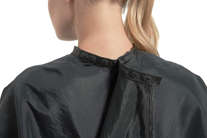 PERFEHAIR Hair Cutting Cape with Snaps Closure, Salon Hairdressing Styling Barber Cape with Hand Holes-51 x 58 Inches, Black