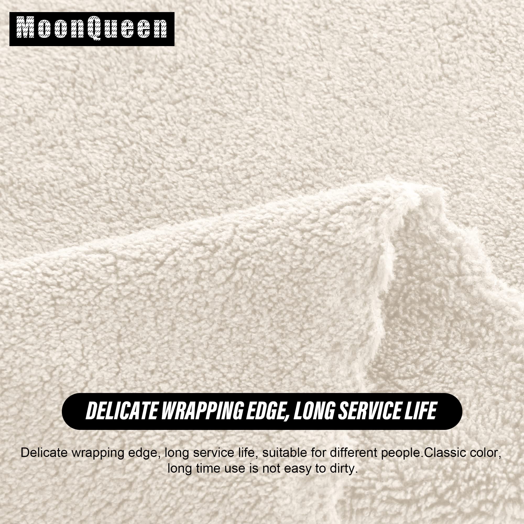 MOONQUEEN Ultra Soft Premium Washcloths Set - 12 x 12 inches - 72 Pack - Quick Drying - Highly Absorbent Coral Velvet Bathroom Wash Clothes (Cream)