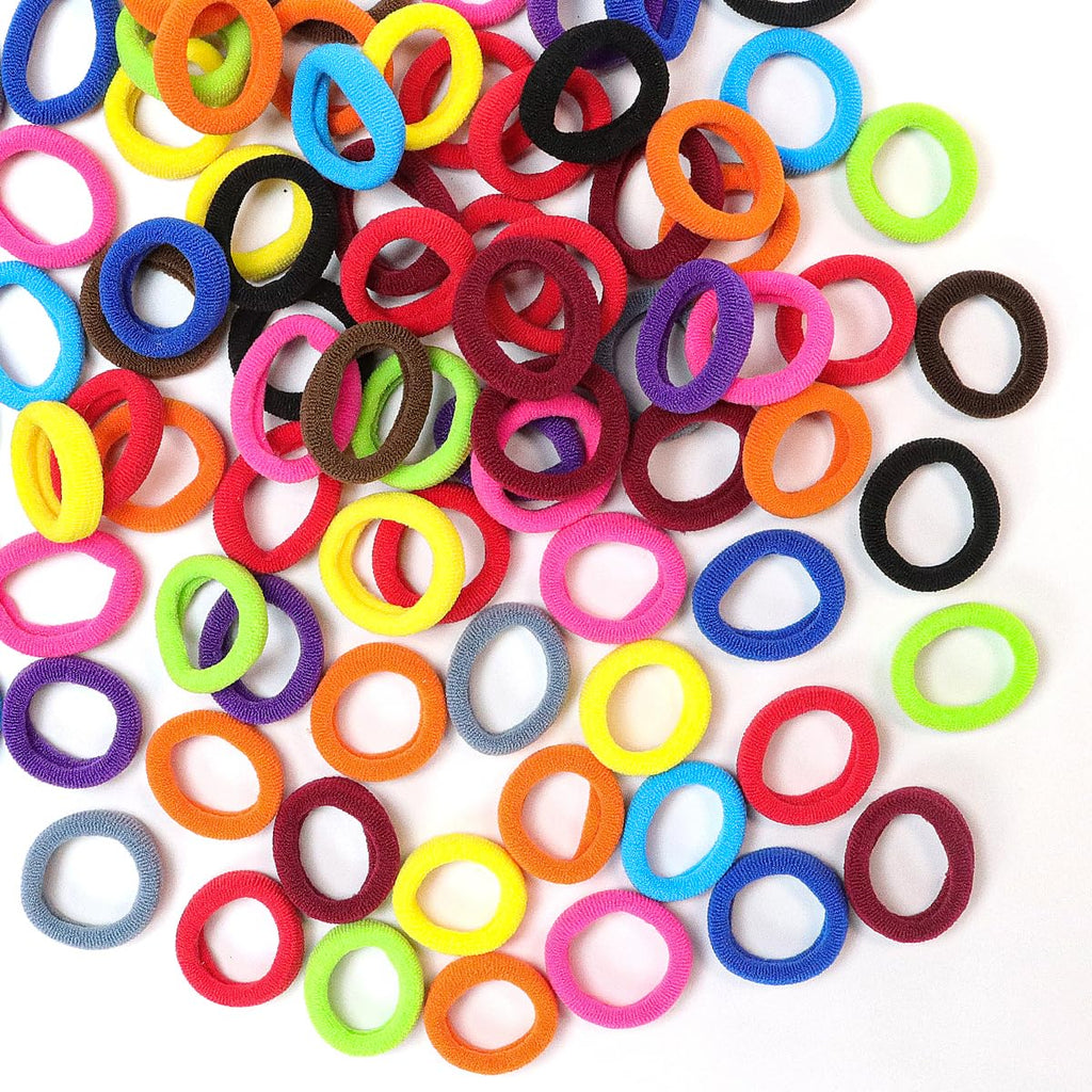 WillingTee 120PCS Baby Hair Ties, Cotton Toddler Hair Ties for Girls,Kids