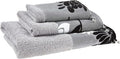 Zahari Home Erica Bathroom Towel Set - 3 Piece Modern Decor Grey Towel Set
