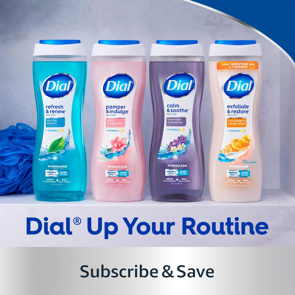 Dial Men 3 in 1 Body, Hair and Face Wash, Refresh, 23 Fl Oz, Pack of 3, Cleanses Deep + Gentle on Skin with Clean Rinse Technology