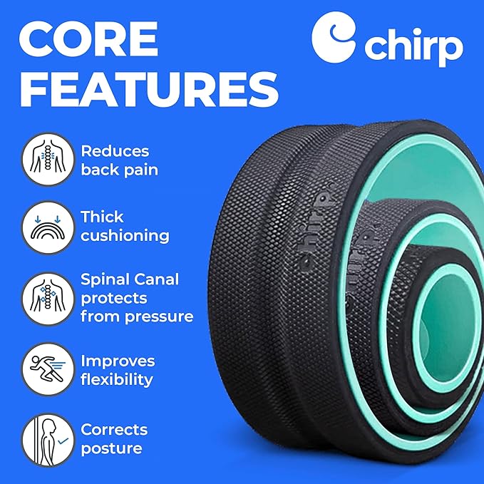 Chirp Wheel+ Foam Roller 3-Pack, Back & Neck Pain Relief, Mint