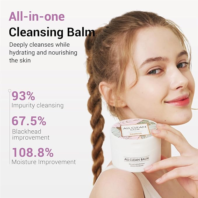 HEIMISH All Clean Balm, Cleansing Balm, Waterproof Eye Makeup Remover, Oil Cleanser, Face Wash, Double Facial Cleanse, Vegan, For All Skin Types, Korean Skincare, 4.0 fl oz / 120ml