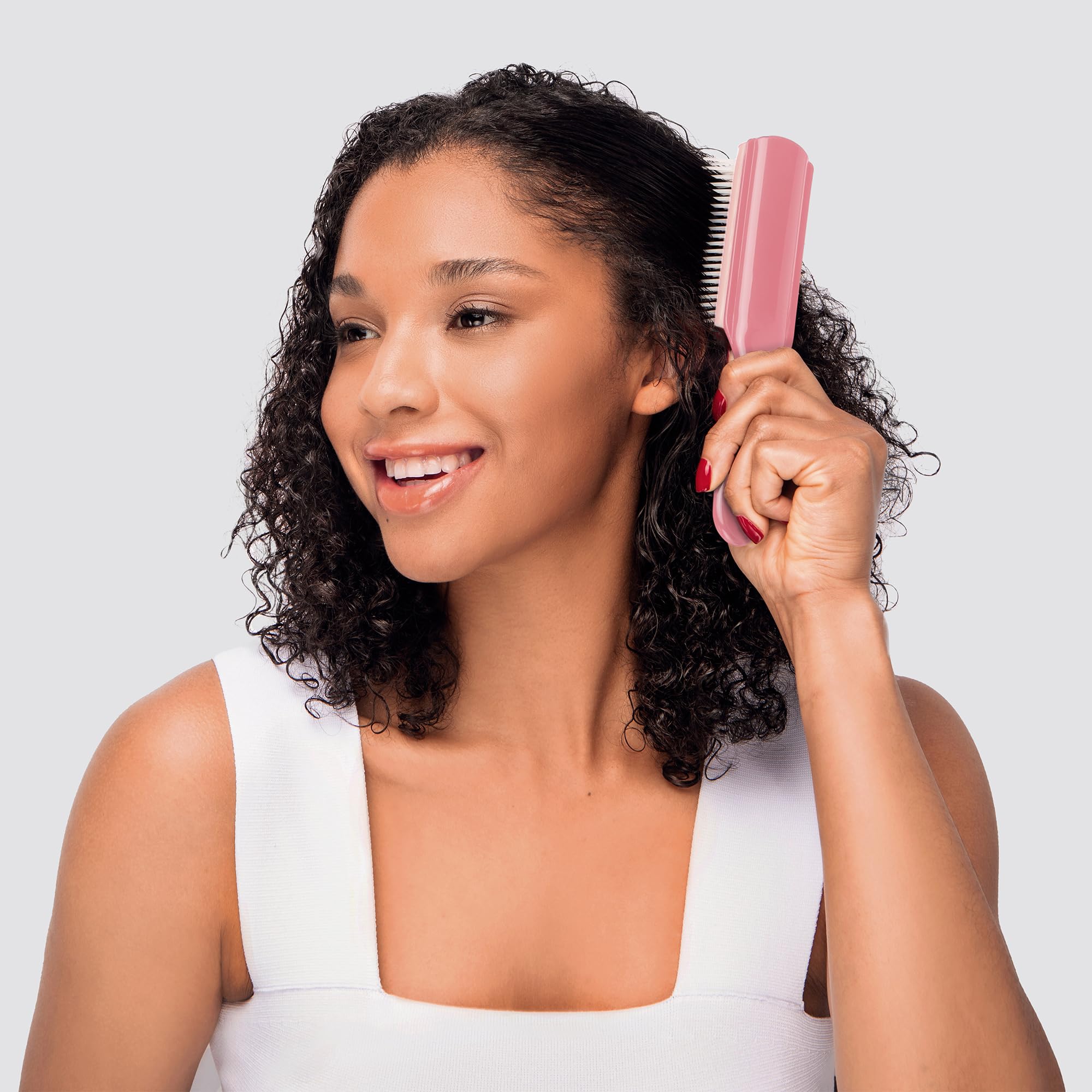 Diane Pro Nylon Pin Styling Hairbrush for Detangling, Separating, Shaping, and Defining Wet or Curly Hair, Heat-Resistant, Anti-Static, Hair Care Essential, Pink