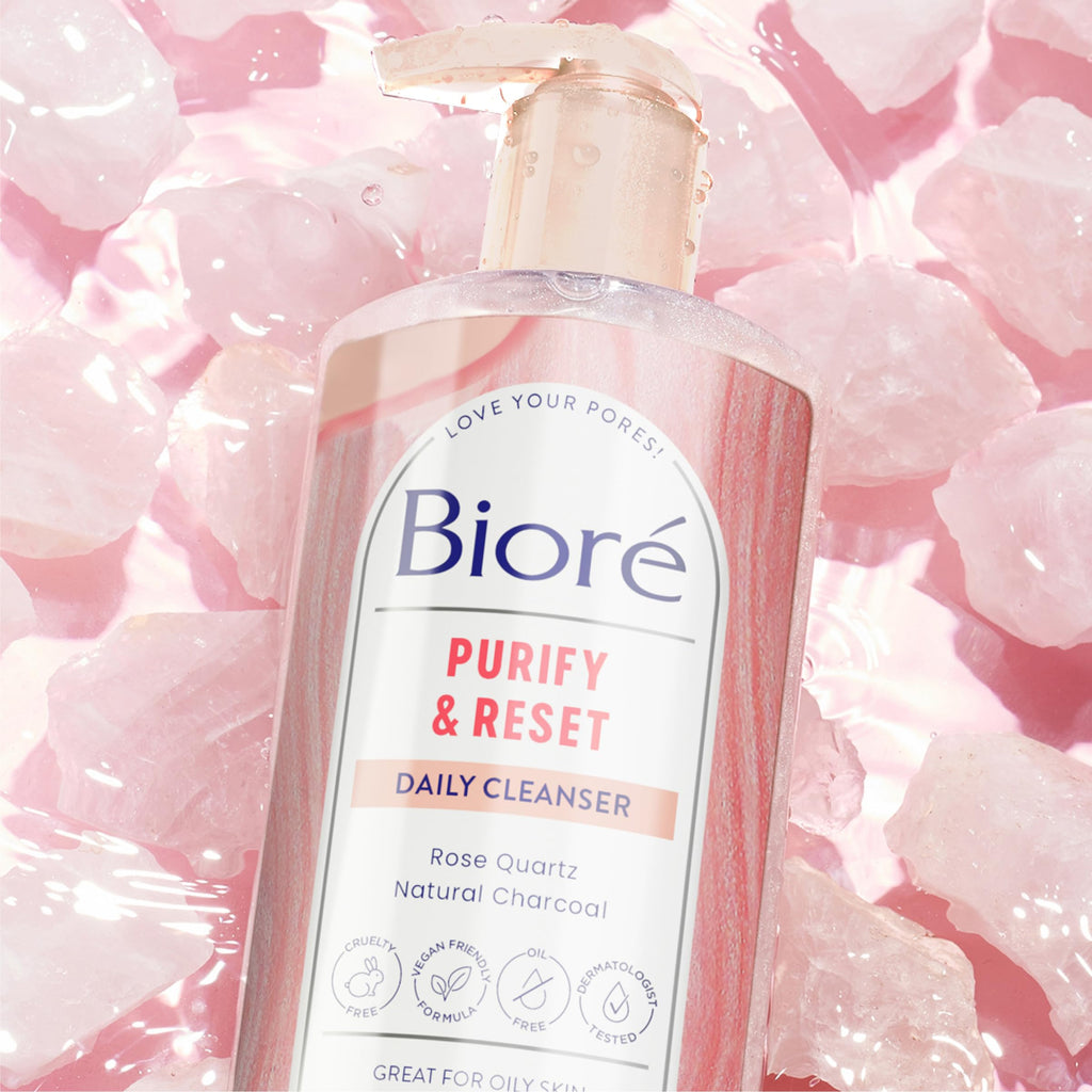 Bioré Rose Quartz + Charcoal Daily Purifying Cleanser
