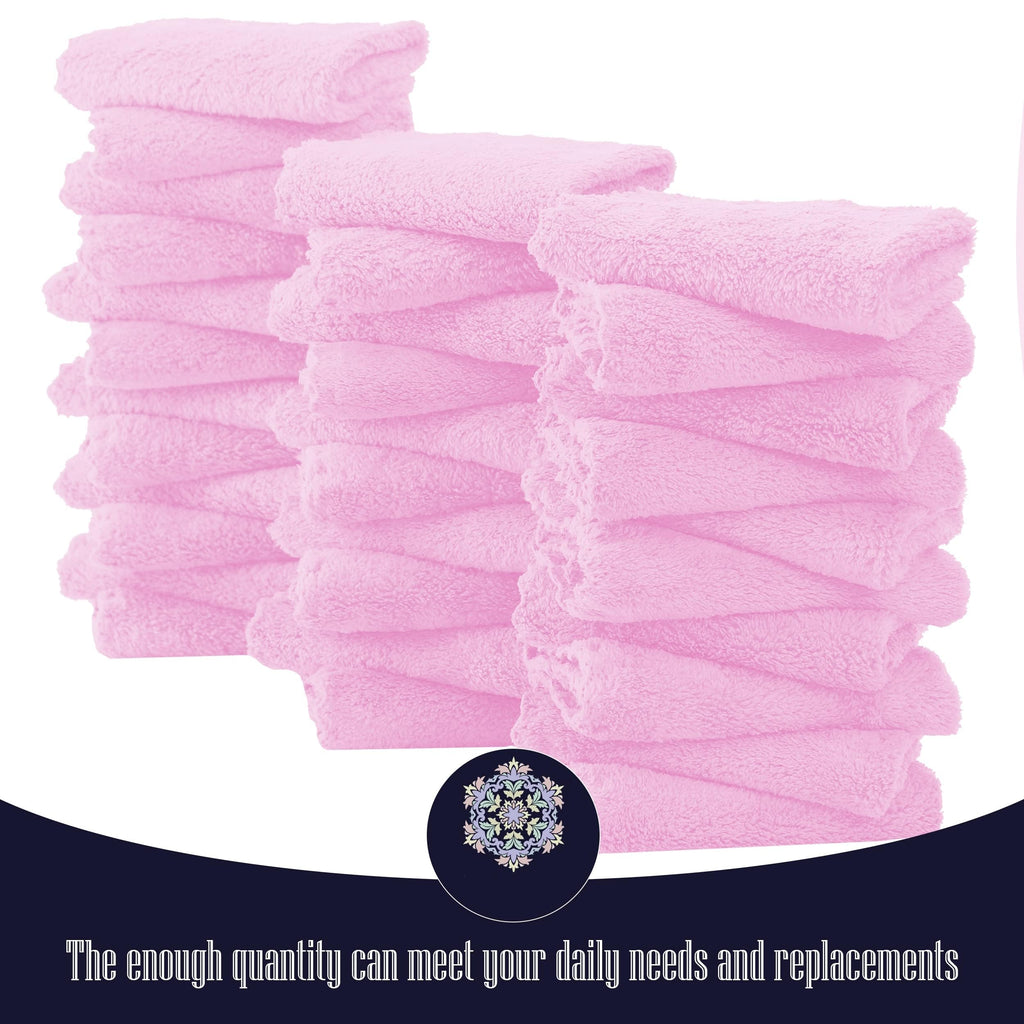 32 Pack Baby Washcloths - 10x10 Inch, Microfiber Baby Towel - Absorbent and Soft Baby Wash Clothes for Newborns, Infants and Toddlers - Quick Dry Baby Boys and Girls face Towel - Frozen Berry