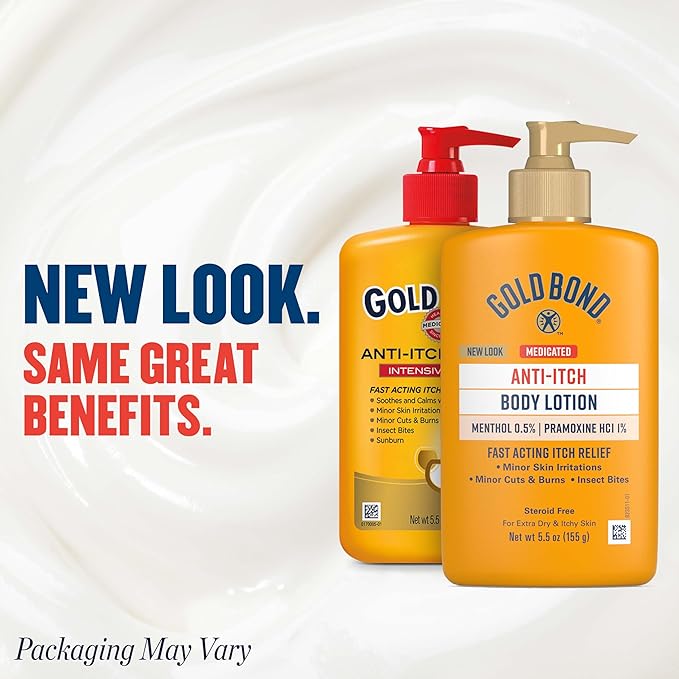 Gold Bond Medicated Anti-Itch Body Lotion, Itchy Skin Relief, 5.5 Oz