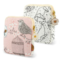 Amabro Sanitary Napkin Storage Bag, 2PCS Period Bags Cute Sanitary Pad Storage Pouch Tampon Pantyliners Menstrual Purse Daisy Zipper for Women Teen Girls School Travel Feminine Product(Tower)