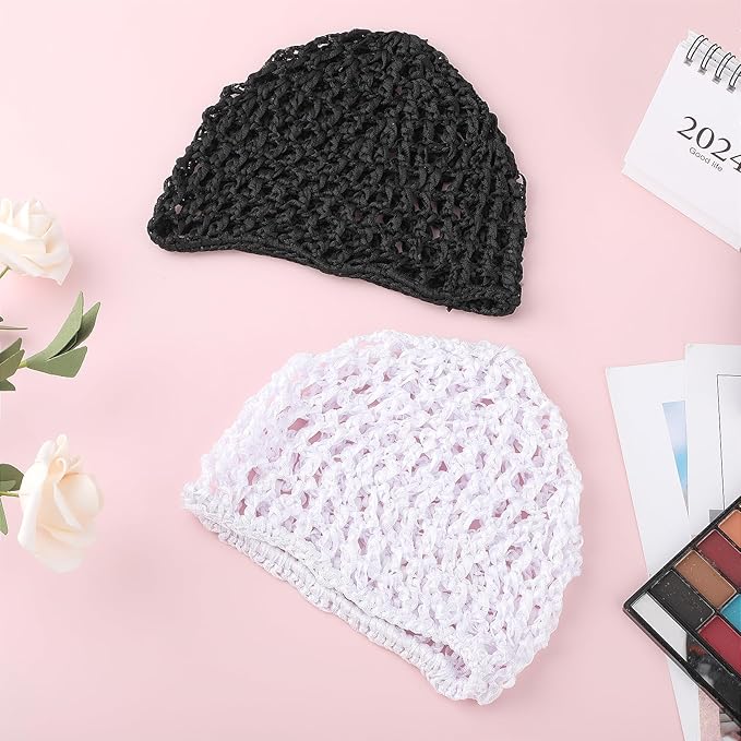 Wig Cap Thick Long Hair Caps Adjustable Net Mesh Braided Weaving Making Crochet Sew Weave Fishnet Grip Headband