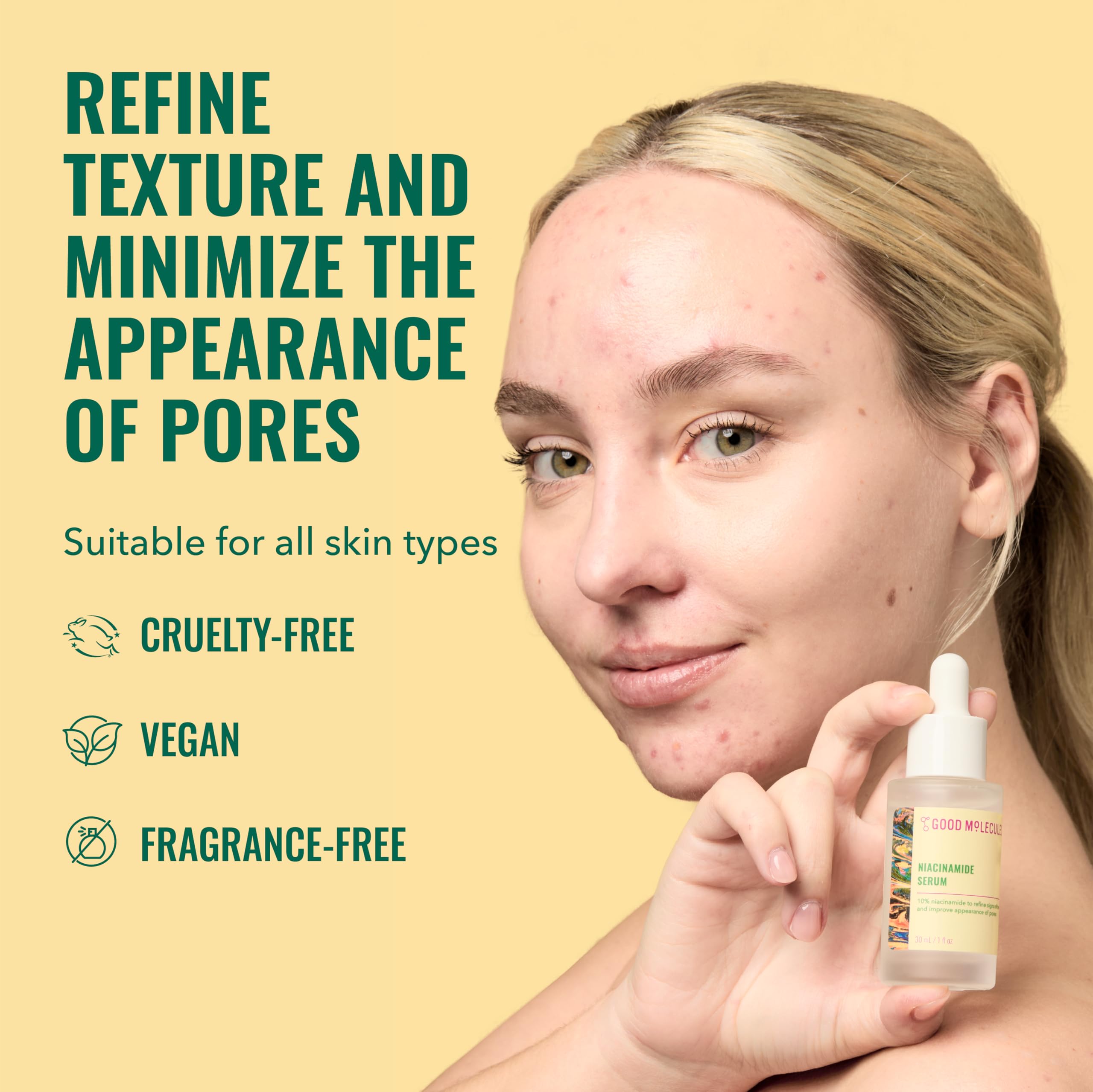 Good Molecules Niacinamide Serum Pack 3 – 30 ml Each (Total 90 ml) | 10% Niacinamide Serum to Target Blemishes, Uneven Skin Tone & Enlarged Pores