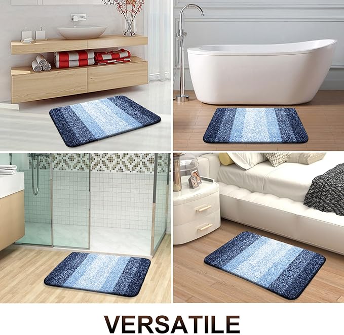 OLANLY Microfiber Bathroom Rugs Sets 3 Piece, 47"x20"+24"x16"+24"x20"