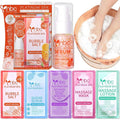 nbc BeautiLab Pedicure Foot Soak Set - Upgraded 6 in 1 Foot Spa, Foot Bath Spa, Pedicure Kit, Foot Soak for Tired & Dry Cracked Feet, Athletes Feet, Bad Odor, Softens Calluses (Tropical fruit)