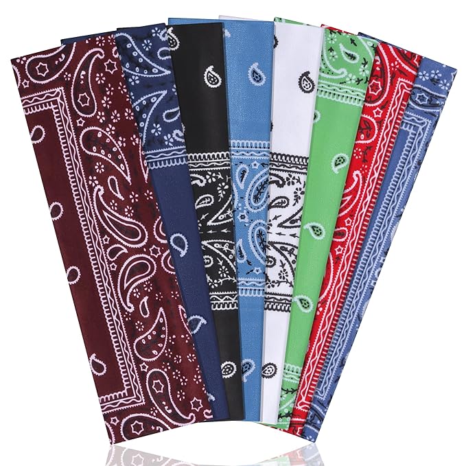 Ztomine 8 Pack Headbands for Women Non Slip - Stylish Sports Hair Bands for Women's Hair - Soft Cotton Cloth Stretchy Headbands for Women for Yoga, Outdoor Exercise Running
