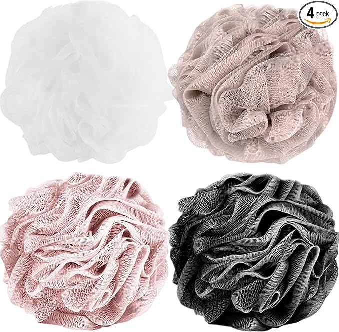 Fu Store Loofah Sponge Shower Loofahs 4 Colors Bath Sponges Body Scrubbers